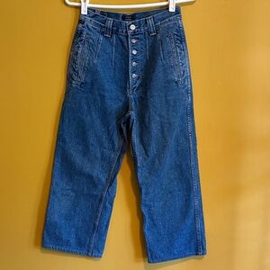 Citizens Of Humanity Dark Blue High-Rise Button-Fly Jeans